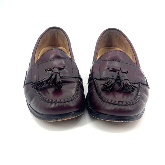 Vtg Cole Haan City Tassel Loafer Mens Dress Shoes 10B Burgundy Preppy 90 Ivy Y2K main image 9